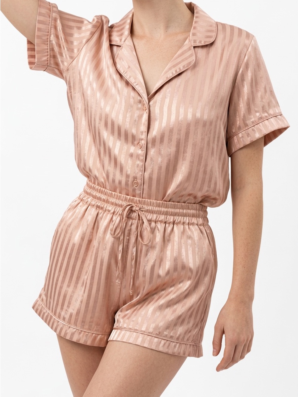 NWOT Tarte Intimates XL Soft Pink Striped Top & Shorts